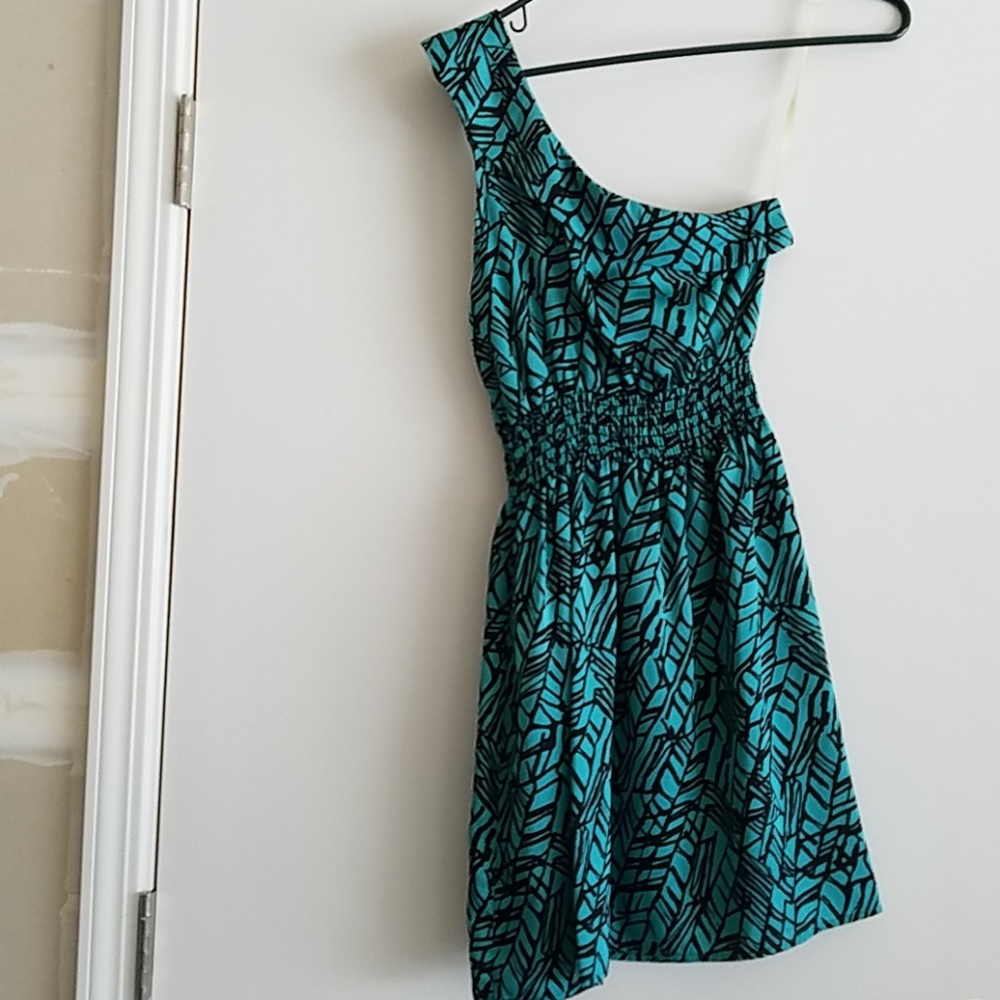 Turquoise one strap dress